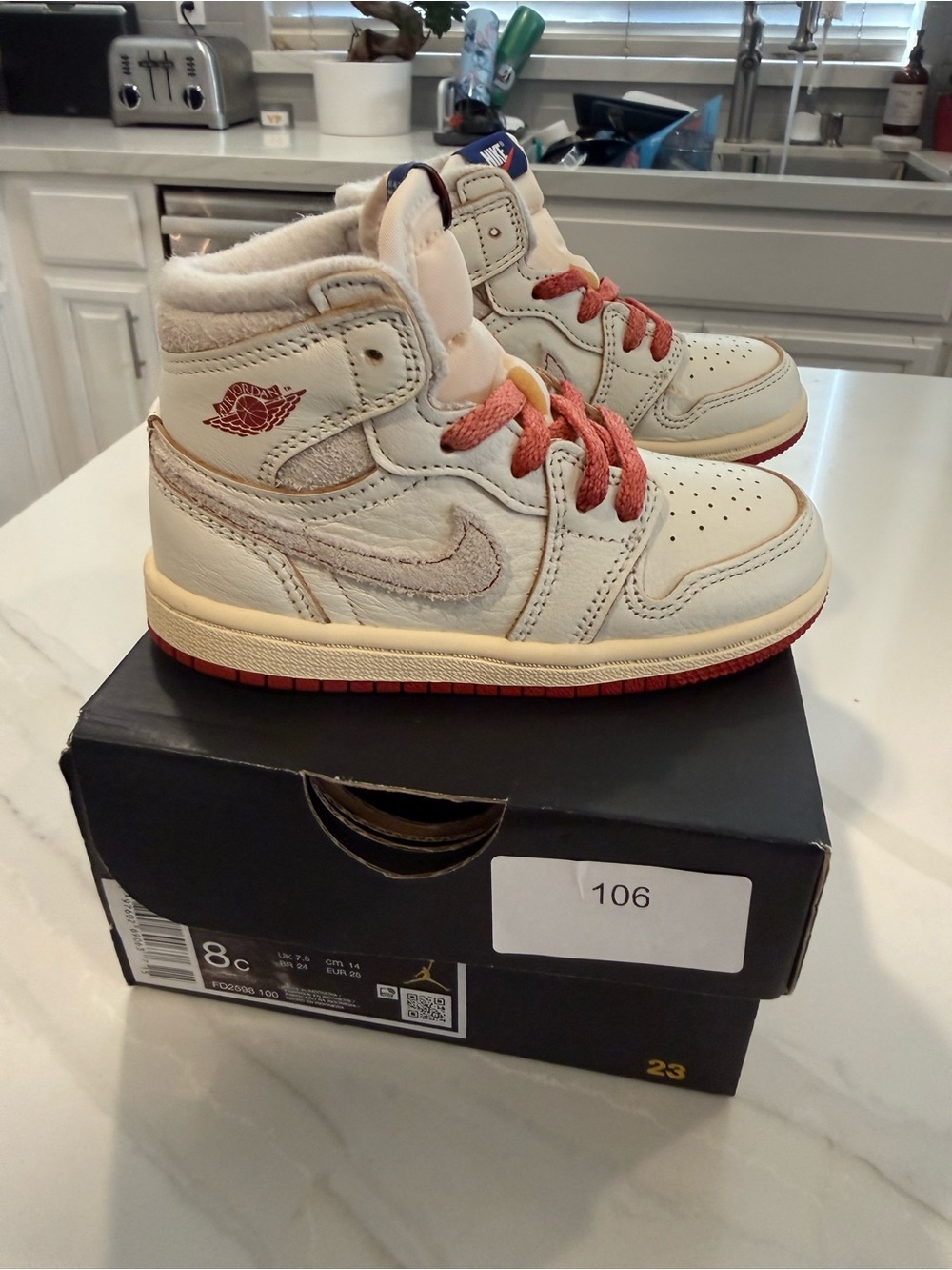 Jordan Air Toddler Jordan 1 Retro High OG "Cinnabar” 8C